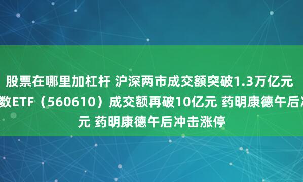 股票在哪里加杠杆 沪深两市成交额突破1.3万亿元 A500指数ETF（560610）成交额再破10亿元 药明康德午后冲击涨停