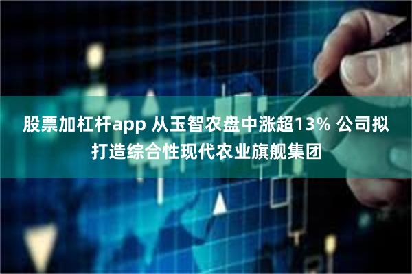 股票加杠杆app 从玉智农盘中涨超13% 公司拟打造综合性现代农业旗舰集团